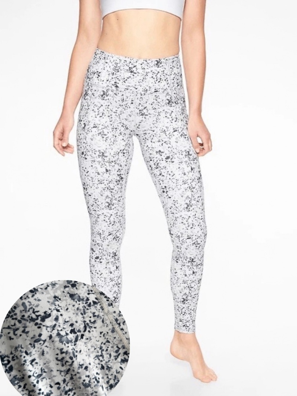 Athleta Women Sandstone Salutation Stash Pocket Tights Powervita~Size XS